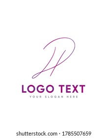 Handcrafted feel latter type H logo template, Vector logo for business and company identity 