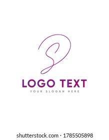 Handcrafted feel latter type S logo template, Vector logo for business and company identity 