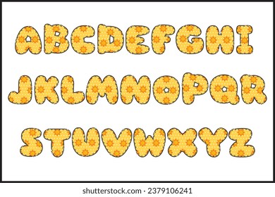 Handcrafted Flora letters color creative art typographic design
