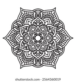 Handcrafted Floral Mandala Pattern with Intricate Detailing