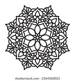 Handcrafted Floral Mandala Pattern with Intricate Detailing