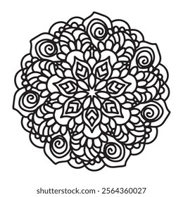 Handcrafted Floral Mandala Pattern with Intricate Detailing