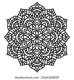 Handcrafted Floral Mandala Pattern with Intricate Detailing