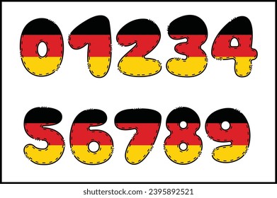 Handcrafted Geography number color creative art typographic design