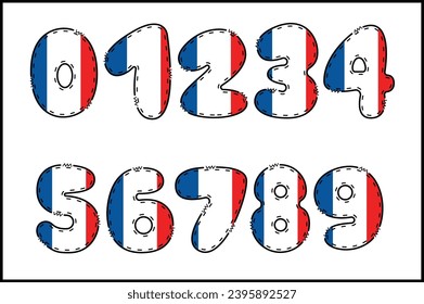 Handcrafted Geography number color creative art typographic design