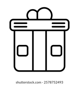 Handcrafted Gift Vector Line Icon Design