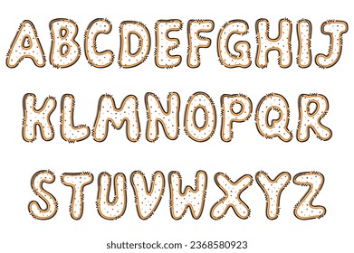 Handcrafted Gingerbread Cookies letters color creative art typographic design