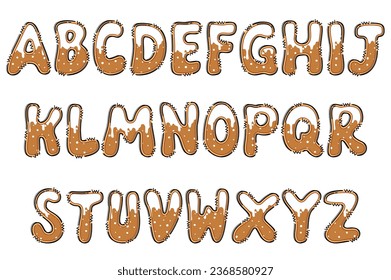 Handcrafted Gingerbread Cookies letters color creative art typographic design