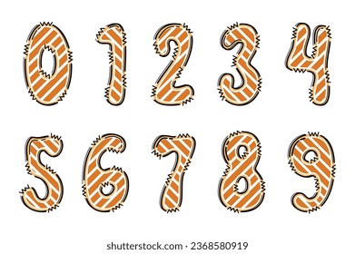 Handcrafted Gingerbread Cookies number color creative art typographic design