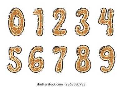 Handcrafted Gingerbread Cookies number color creative art typographic design
