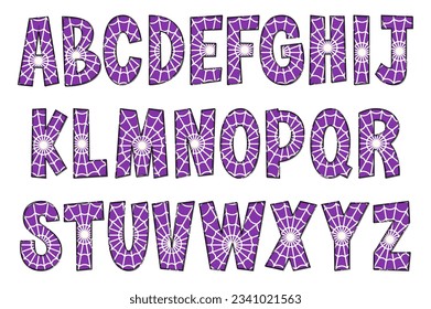 Handcrafted Halloween Party Letters. Color Creative Art Typographic Design