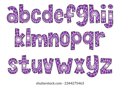 Handcrafted Halloween Party Letters. Color Creative Art Typographic Design