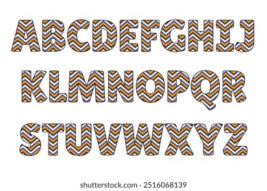 Handcrafted Halloween Party letters color creative art typographic design