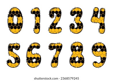 Handcrafted Insect number color creative art typographic design