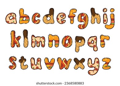 Handcrafted Junk Food letters color creative art typographic design