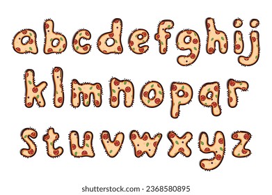 Handcrafted Junk Food letters color creative art typographic design
