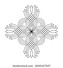 Handcrafted Line Bloom of Calmness