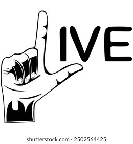 Handcrafted live unique typography art