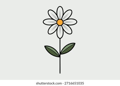 Obra de arte hecha a mano del Vector de la flor de loto con líneas limpias lisas