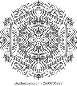 "Handcrafted Mandala Patterns A Meditation in Lines and Swirls"