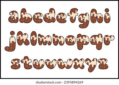 Handcrafted Melted letters color creative art typographic design