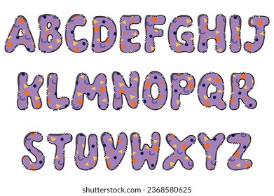Handcrafted Memphis letters color creative art typographic design