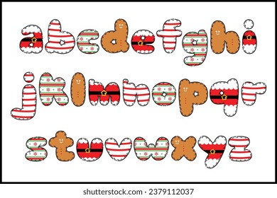 Handcrafted Merry Christmas letters color creative art typographic design