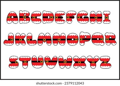 Handcrafted Merry Christmas letters color creative art typographic design
