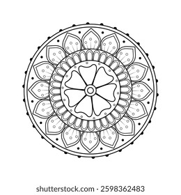 Handcrafted Minimal Mandala Illustration Artwork for Decor and Branding