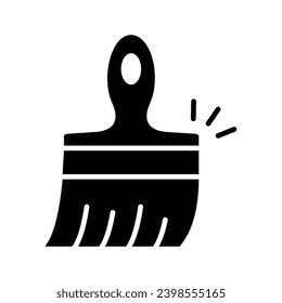 Handcrafted modern flat vector of paint brush, customizable icon