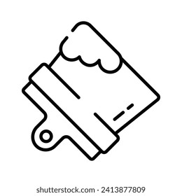 Handcrafted modern flat vector of paint brush, customizable icon