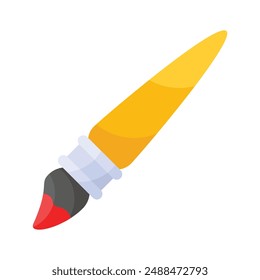 Vector plano moderno hecho a mano de pincel, icono personalizable