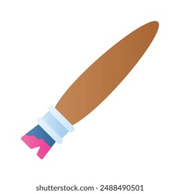 Handcrafted modern flat vector of paint brush, customizable icon