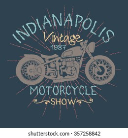 handcrafted motorcycle .vector illustration