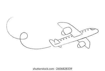 Handcrafted Plane Travel Route. Honeymoon Route.