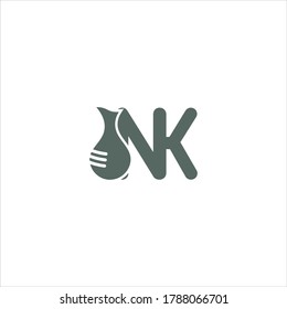 Handcrafted pots nk logo design template