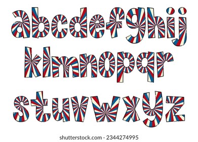 Handcrafted Pride of America Letters. Color Creative Art Typographic Design