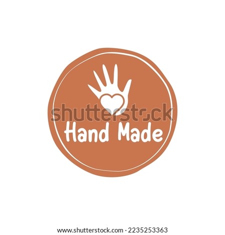 Handcrafted product label icon logo vector template