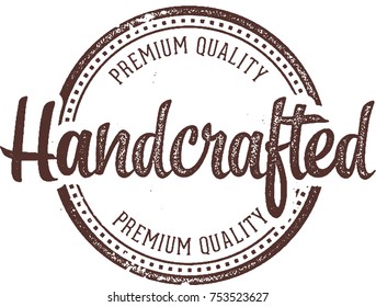 Handcrafted Product Stamp Label