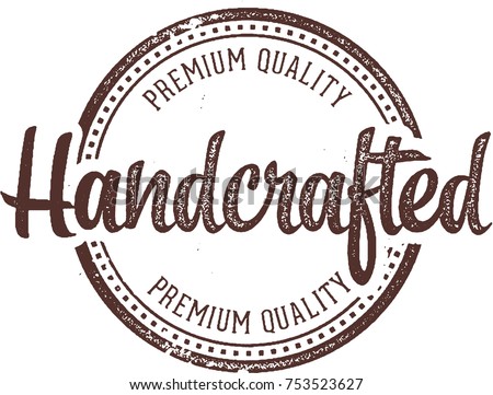 Handcrafted Product Stamp Label
