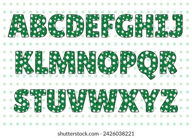 Handcrafted Saint Patrick letters color creative art typographic design