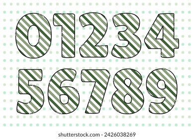 Handcrafted Saint Patrick number color creative art typographic design