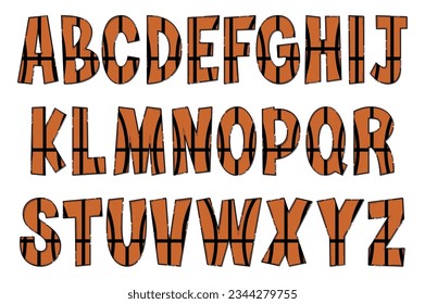 Handcrafted Sport Balls Letters. Color Creative Art Typographic Design