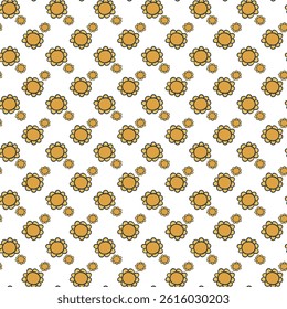 Handcrafted Sunflower Design on White Background