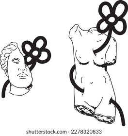 Handcrafted Tattoo Vector Art: A Set of Hand-Drawn Graphics
