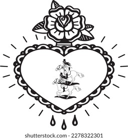 Handcrafted Tattoo Vector Art: A Set of Hand-Drawn Graphics