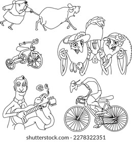 Handcrafted Tattoo Vector Art: A Set of Hand-Drawn Graphics