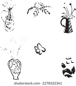 Handcrafted Tattoo Vector Art: A Set of Hand-Drawn Graphics