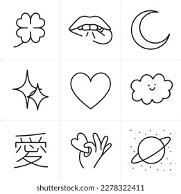 Handcrafted Tattoo Vector Art: A Set of Hand-Drawn Graphics