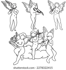 Handcrafted Tattoo Vector Art: A Set of Hand-Drawn Graphics